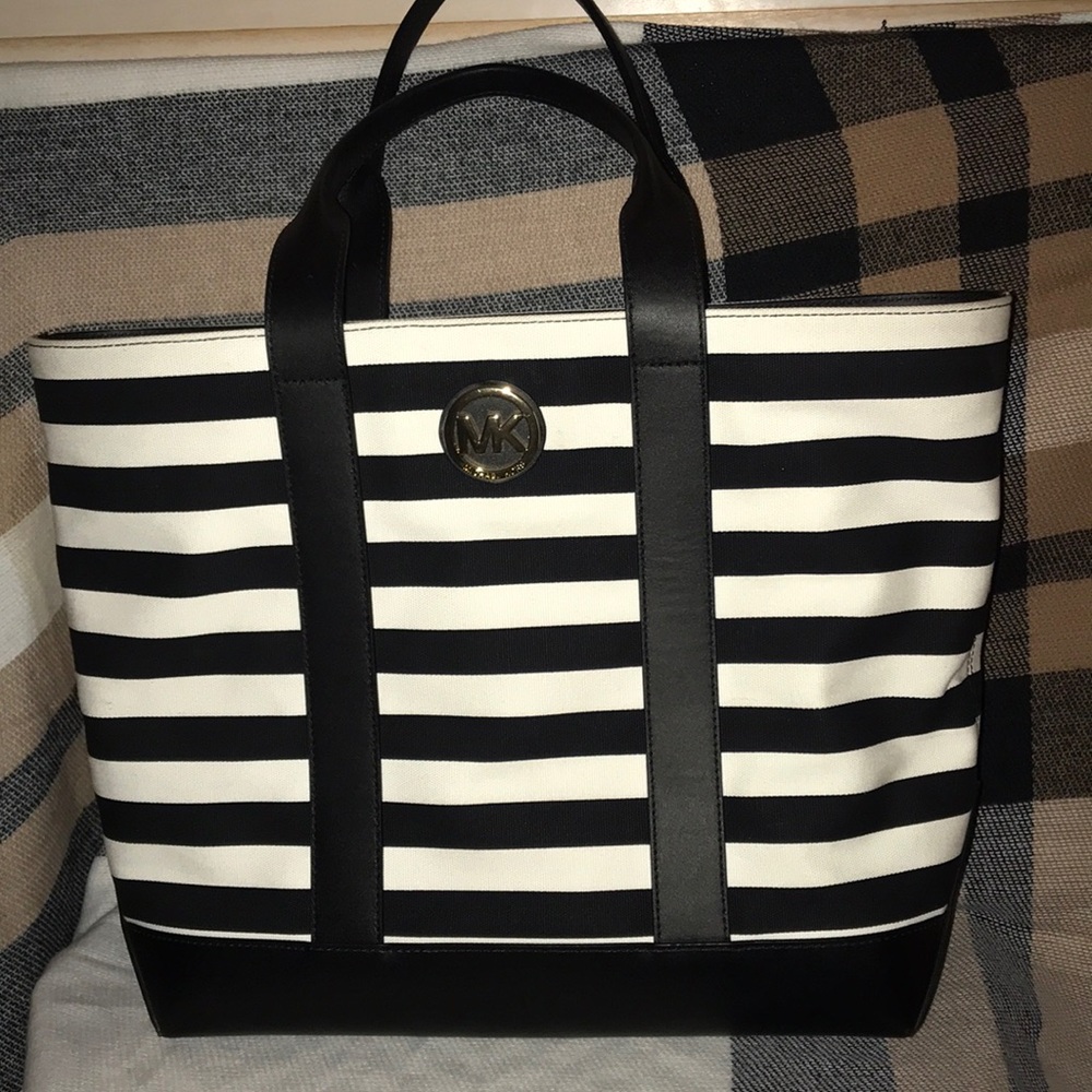 Michael Kors Striped Tote Bag